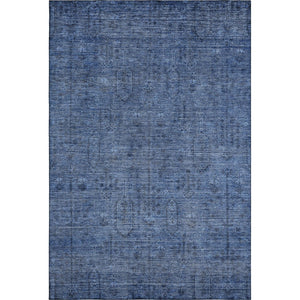 HomeRoots 10' X 14' Navy Blue & Gray Southwestern Washable Area Rug – UV Protected, Stain-Resistant & Stylish! 665427