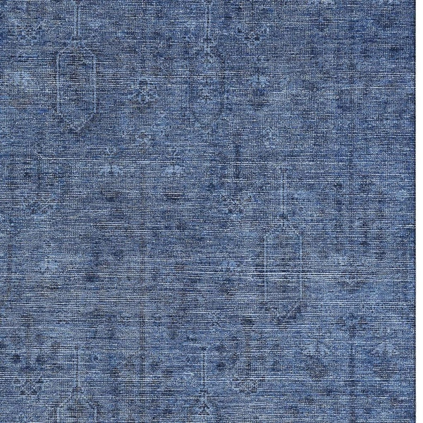 HomeRoots 10' X 14' Navy Blue & Gray Southwestern Washable Area Rug – UV Protected, Stain-Resistant & Stylish! 665427