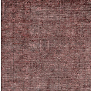 HomeRoots 8' X 10' Southwestern Area Rug in Rust & Gray - Durable, Washable, UV & Stain Resistant for Everyday Use 665431