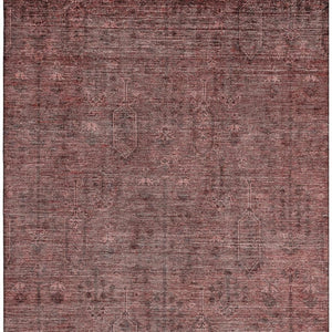 HomeRoots 10' Southwestern Area Rug in Rust & Gray - Washable, UV Protected, Perfect for Homes with Kids & Pets 665433