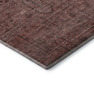 HomeRoots 10' Southwestern Area Rug in Rust & Gray - Washable, UV Protected, Perfect for Homes with Kids & Pets 665433