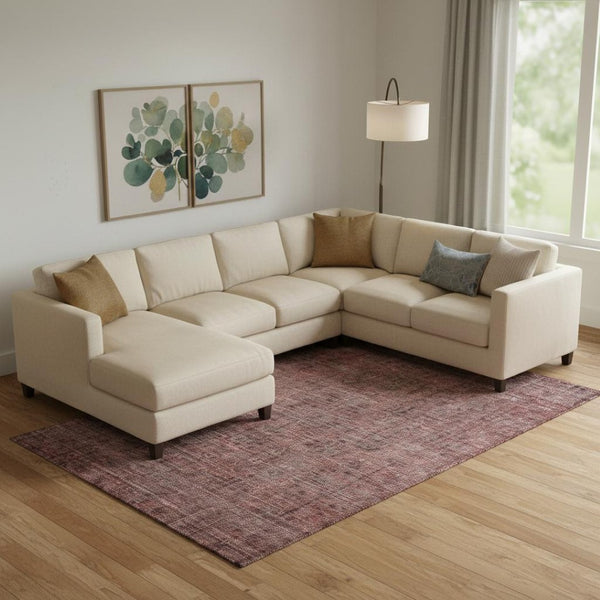 HomeRoots 10' Southwestern Area Rug in Rust & Gray - Washable, UV Protected, Perfect for Homes with Kids & Pets 665433