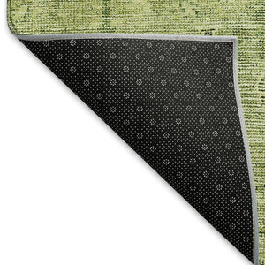 HomeRoots 8' Sage and Green Southwestern Washable Round Rug - Durable, UV-Protected, and Stain-Resistant Design 665436
