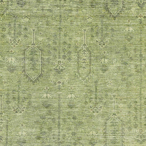HomeRoots 8' X 10' Sage and Green Southwestern Washable Area Rug - Durable, UV-Protected, Ideal for Busy Homes! 665437