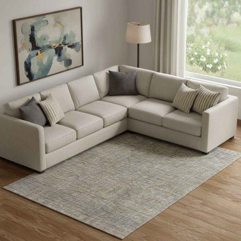 HomeRoots 10' X 14' Taupe Gray Beige Southwestern Area Rug - Durable, Stain Resistant with UV Protection! 665445