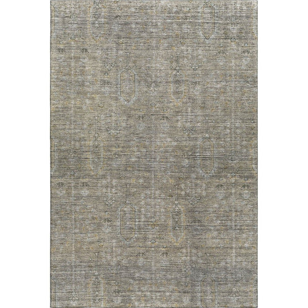 HomeRoots 10' X 14' Taupe Gray Beige Southwestern Area Rug - Durable, Stain Resistant with UV Protection! 665445