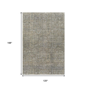 HomeRoots 10' X 14' Taupe Gray Beige Southwestern Area Rug - Durable, Stain Resistant with UV Protection! 665445