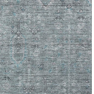 HomeRoots 8' X 10' Southwestern Teal & Gray Washable Area Rug with UV Protection - Durable & Stylish Accent! 665449