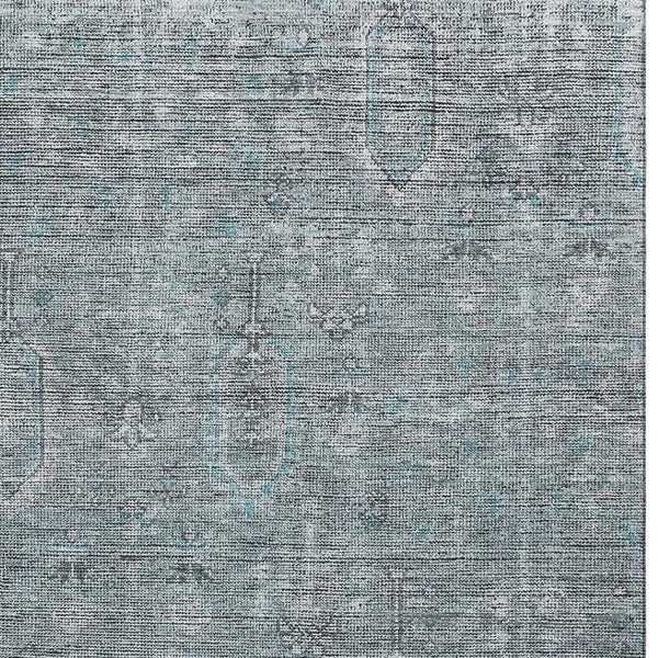 HomeRoots 10' X 14' Teal and Gray Southwestern Area Rug - Washable, UV Protected, and Stain Resistant Design! 665451