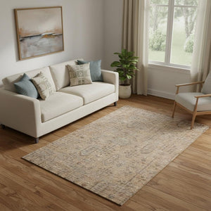 HomeRoots 5' X 8' Southwestern Terra Cotta & Copper Washable Area Rug - UV Protected for High-Traffic Spaces 665453