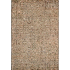 HomeRoots 5' X 8' Southwestern Terra Cotta & Copper Washable Area Rug - UV Protected for High-Traffic Spaces 665453