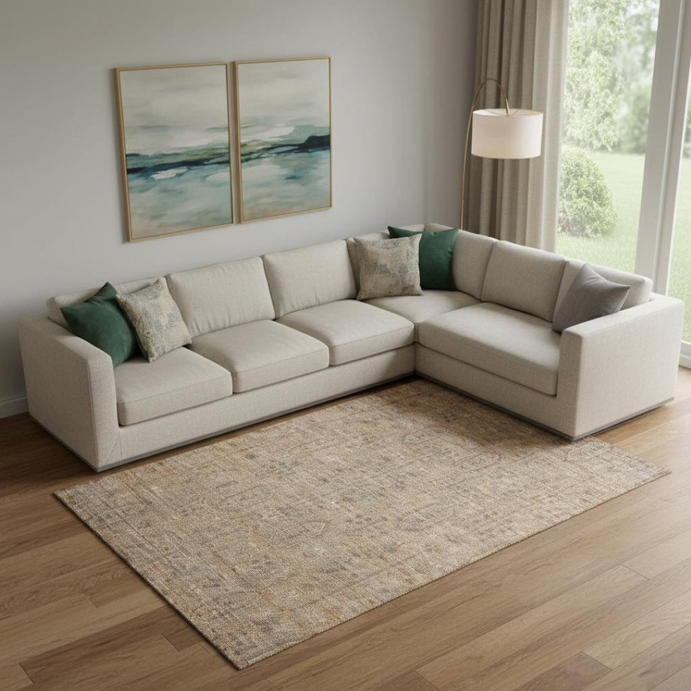 HomeRoots 8' X 10' Terra Cotta & Copper Southwestern Area Rug - Washable, UV Protected, Stain Resistant Beauty 665455