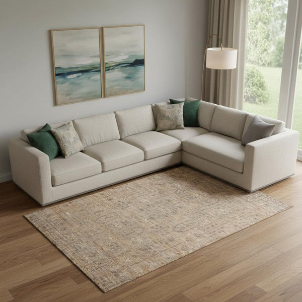 HomeRoots 8' X 10' Terra Cotta & Copper Southwestern Area Rug - Washable, UV Protected, Stain Resistant Beauty 665455