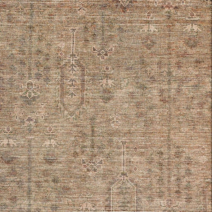 HomeRoots 8' X 10' Terra Cotta & Copper Southwestern Area Rug - Washable, UV Protected, Stain Resistant Beauty 665455