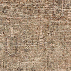 HomeRoots 9' X 12' Southwestern Washable Area Rug in Terra Cotta & Copper - UV Protected, Easy-Care Charm 665456