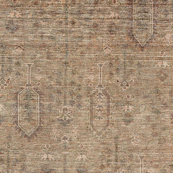 HomeRoots 9' X 12' Southwestern Washable Area Rug in Terra Cotta & Copper - UV Protected, Easy-Care Charm 665456