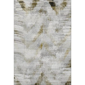 HomeRoots 10' X 14' Stylish Taupe Gray & Brown Abstract Washable Area Rug with UV Protection for Modern Homes 665471