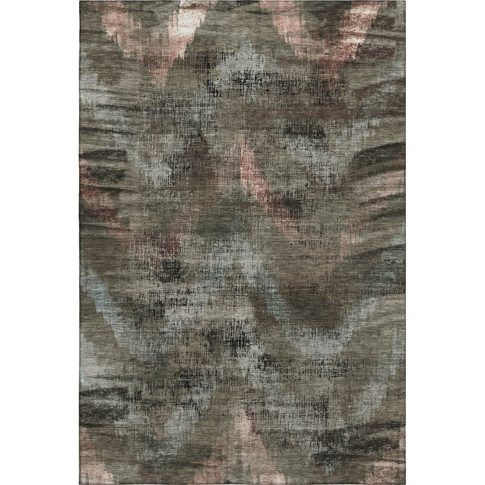 HomeRoots 10' X 14' Brown Salmon and Gray Washable Area Rug with UV Protection – Durable, Stylish, Pet-Friendly! 665483