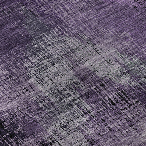 HomeRoots 5' X 8' Purple and Gray Abstract Area Rug - Stain Resistant, UV Protected, Soft Durable Design for Homes 665503