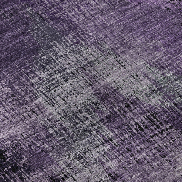 HomeRoots 5' X 8' Purple and Gray Abstract Area Rug - Stain Resistant, UV Protected, Soft Durable Design for Homes 665503