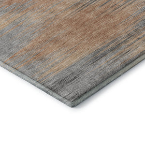 HomeRoots 5' X 8' Salmon And Gray Abstract Area Rug - Stylish, Washable, UV Protected for Modern Homes 665533