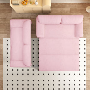 English Elm 66" Queen Pull Out Sofa Bed - 3-In-1 Velvet Loveseat With Storage & Easy Conversion For Any Space W1885S00048