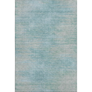 HomeRoots 9' X 12' Aqua and Gray Abstract Area Rug - Stain Resistant, UV Protected, Durable for High-Traffic Areas 665554