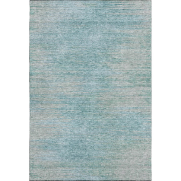 HomeRoots 9' X 12' Aqua and Gray Abstract Area Rug - Stain Resistant, UV Protected, Durable for High-Traffic Areas 665554