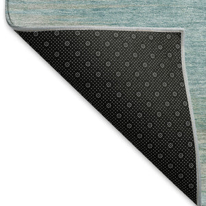 HomeRoots 9' X 12' Aqua and Gray Abstract Area Rug - Stain Resistant, UV Protected, Durable for High-Traffic Areas 665554