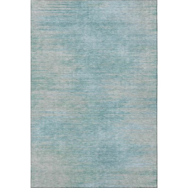 HomeRoots 9' X 12' Aqua and Gray Abstract Area Rug - Stain Resistant, UV Protected, Durable for High-Traffic Areas 665554
