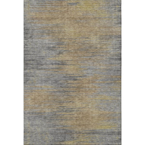 HomeRoots 5' X 8' Brown Gold Taupe Abstract Washable Area Rug - UV Protected, Stain Resistant, Modern Design 665557