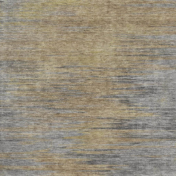 HomeRoots 8' X 10' Brown, Gold & Taupe Abstract Washable Area Rug – Durable, Stain-Resistant & UV Protected! 665559