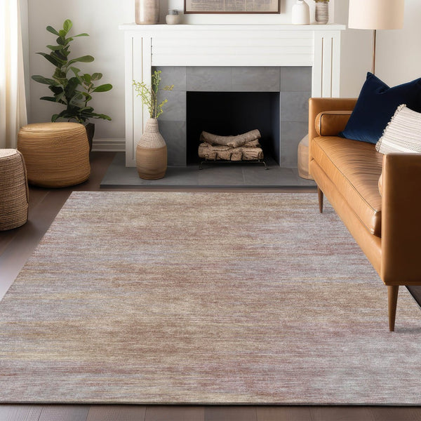 HomeRoots 5' X 8' Merlot and Beige Abstract Area Rug – Washable, UV Protected, Durable & Stylish Home Decor 665569