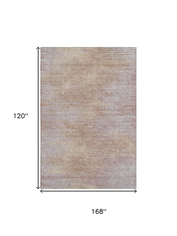 HomeRoots 10' X 14' Merlot & Beige Abstract Washable Area Rug – Stylish UV Protected Design for Family Spaces 665573