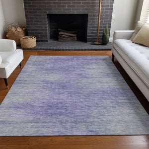 HomeRoots 5' X 8' Washable Plum and Ivory Abstract Area Rug - UV Protected, Durable, Soft, Modern Style! 665575