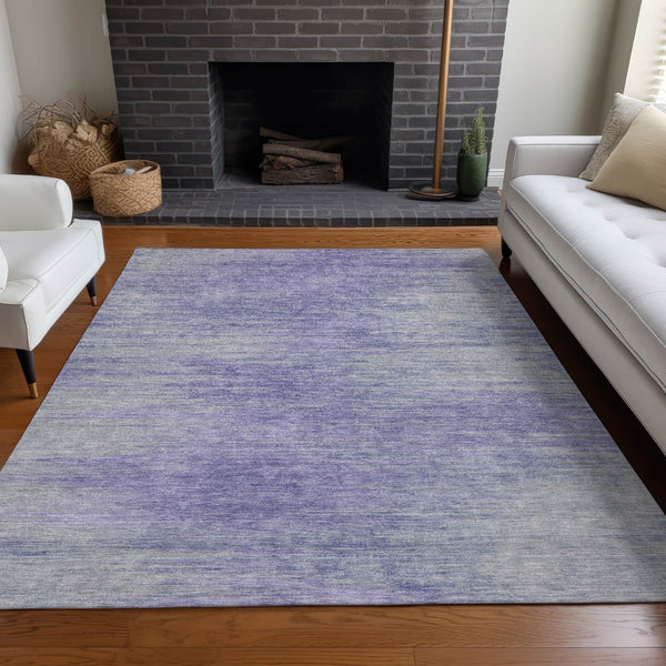 HomeRoots 5' X 8' Washable Plum and Ivory Abstract Area Rug - UV Protected, Durable, Soft, Modern Style! 665575