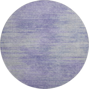 HomeRoots 8' Plum and Ivory Abstract Round Rug - Washable, Stain-Resistant, UV Protected for Indoor/Outdoor Use 665576