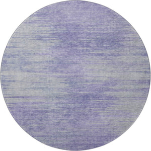 HomeRoots 8' Plum and Ivory Abstract Round Rug - Washable, Stain-Resistant, UV Protected for Indoor/Outdoor Use 665576