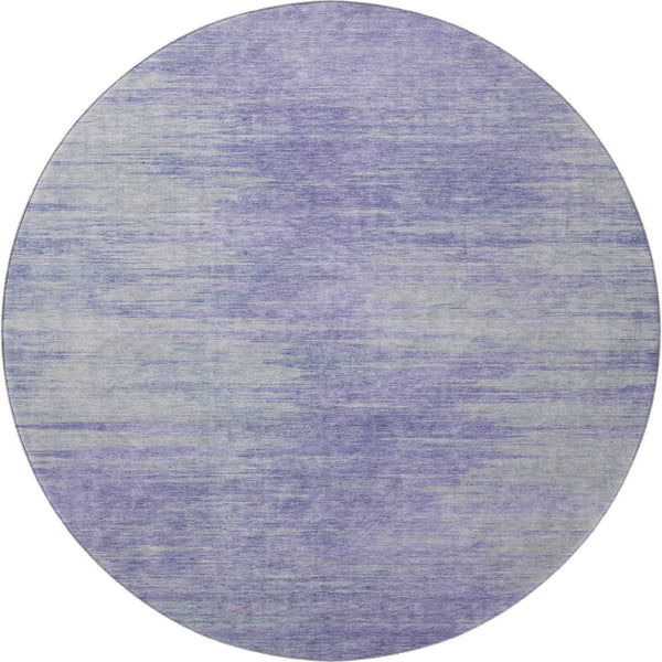 HomeRoots 8' Plum and Ivory Abstract Round Rug - Washable, Stain-Resistant, UV Protected for Indoor/Outdoor Use 665576