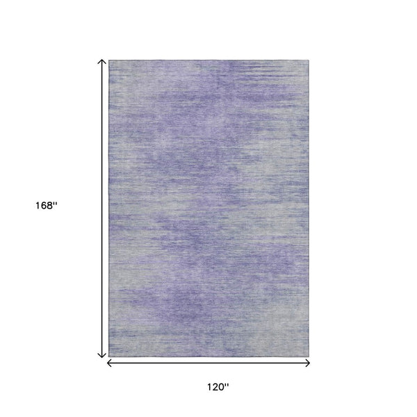 HomeRoots 10' X 14' Plum And Ivory Abstract Area Rug - Durable, Washable, UV-Protected & Perfect for Families! 665579