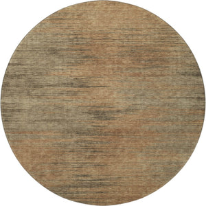 HomeRoots 8' Washable Round Rug in Terra Cotta, Gray & Beige - UV Protected, Soft, Stain Resistant Design 665588
