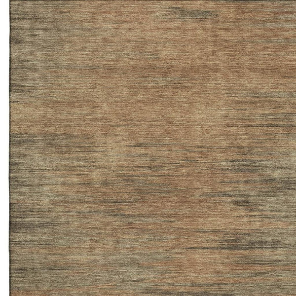 HomeRoots 8' X 10' Terra Cotta Gray Beige Abstract Washable Area Rug - Durable, Stylish, UV Protected Design 665589