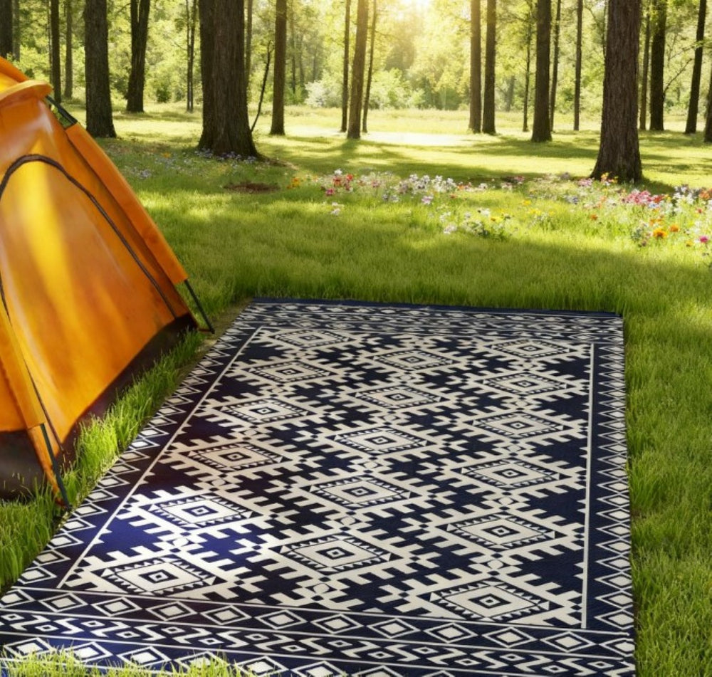 English Elm Portable Reversible Outdoor Rug Polypropylene Uv Resistant Patio Camping Mat T3971P421520