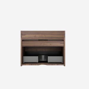 English Elm 24' 24 Inch Floating Bathroom Vanity Walnut Finish with Soft Close Drawers Mid Century Modern W1865P365230