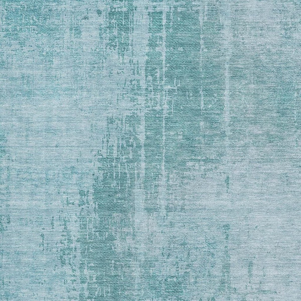 HomeRoots 8' X 10' Aqua and Teal Abstract Area Rug - Stylish, Washable, UV-Protected for High Traffic Homes! 665613