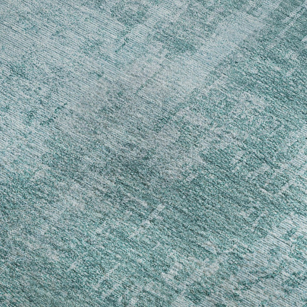 HomeRoots 8' X 10' Aqua and Teal Abstract Area Rug - Stylish, Washable, UV-Protected for High Traffic Homes! 665613