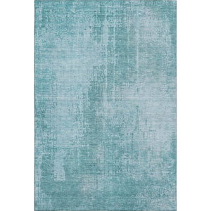 HomeRoots 9' X 12' Aqua and Teal Abstract Area Rug – UV-Protected, Stain-Resistant, Ideal for Busy Homes 665614