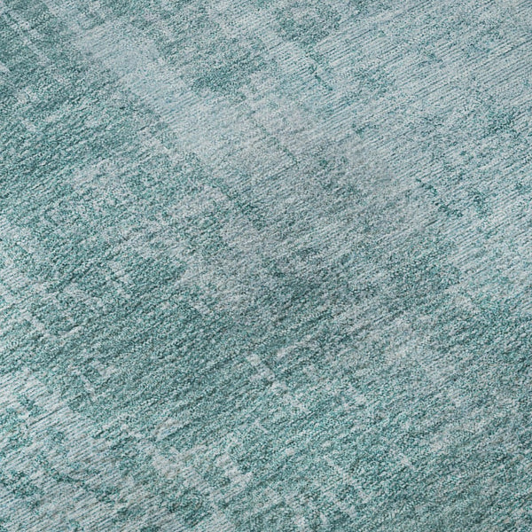HomeRoots 9' X 12' Aqua and Teal Abstract Area Rug – UV-Protected, Stain-Resistant, Ideal for Busy Homes 665614
