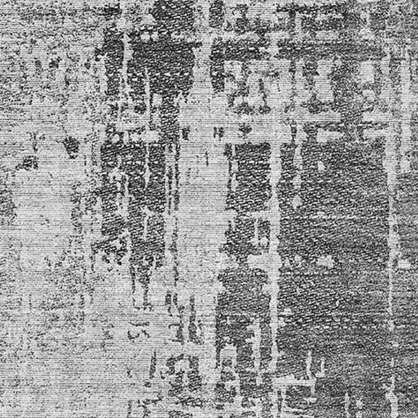 HomeRoots 5' X 8' Modern Gray and Silver Abstract Washable Area Rug with Stain Resistance & UV Protection 665641