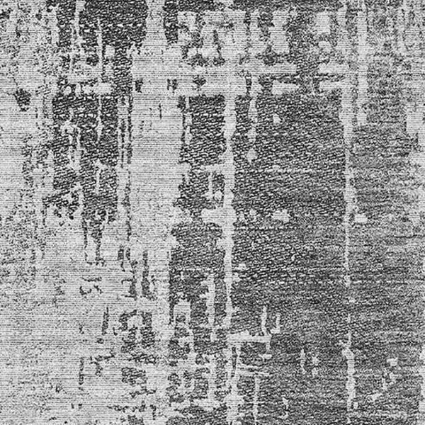 HomeRoots 9' X 12' Gray & Silver Abstract Area Rug – Washable, UV-Protected, Stain-Resistant for Modern Spaces 665644